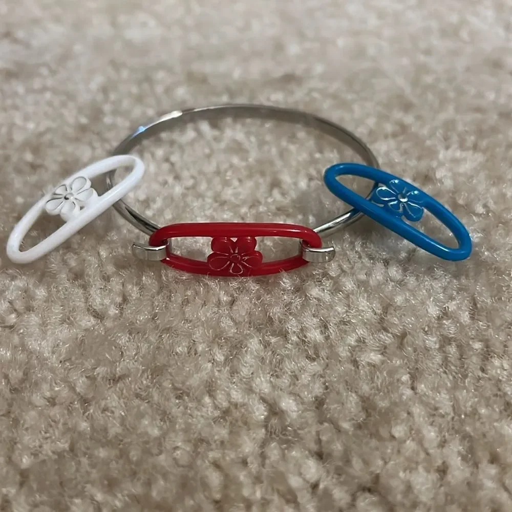 Sarah Coventry 3 in 1 interchangeable silver bracelet. - Picture 5 of 7